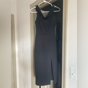Black formal cocktail dress